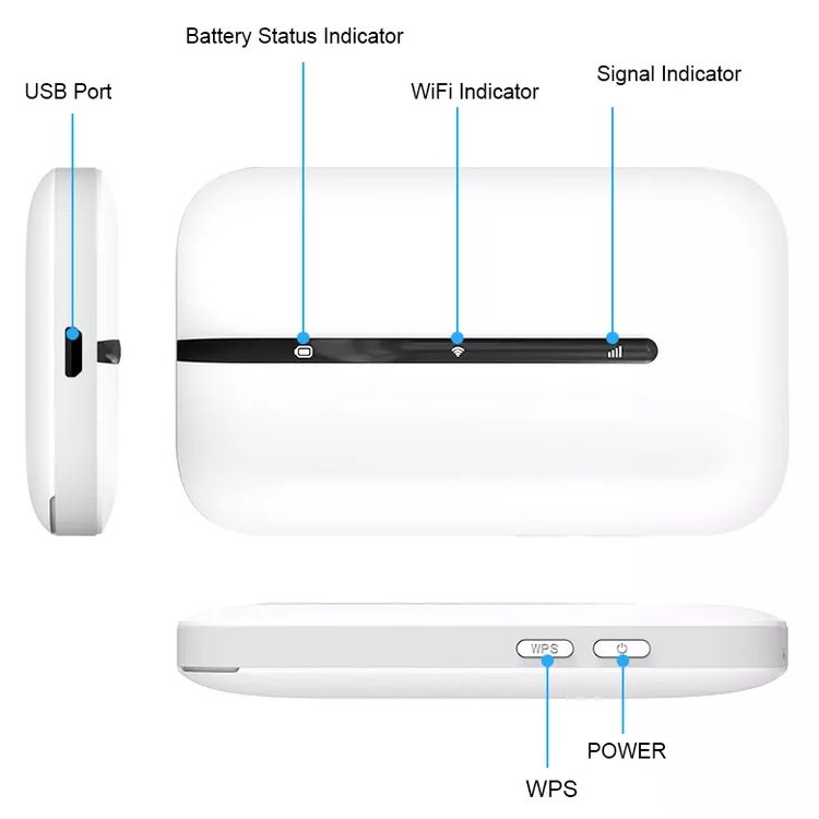 Router WiFi 3G 4G LTE 150Mbps 2100mAh Portable Wireless Internet WiFi for Samsung